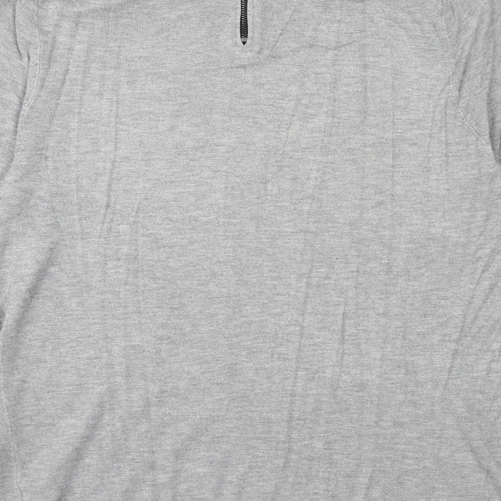 Papaya Womens Grey Collared Viscose Pullover Jumper Size 14