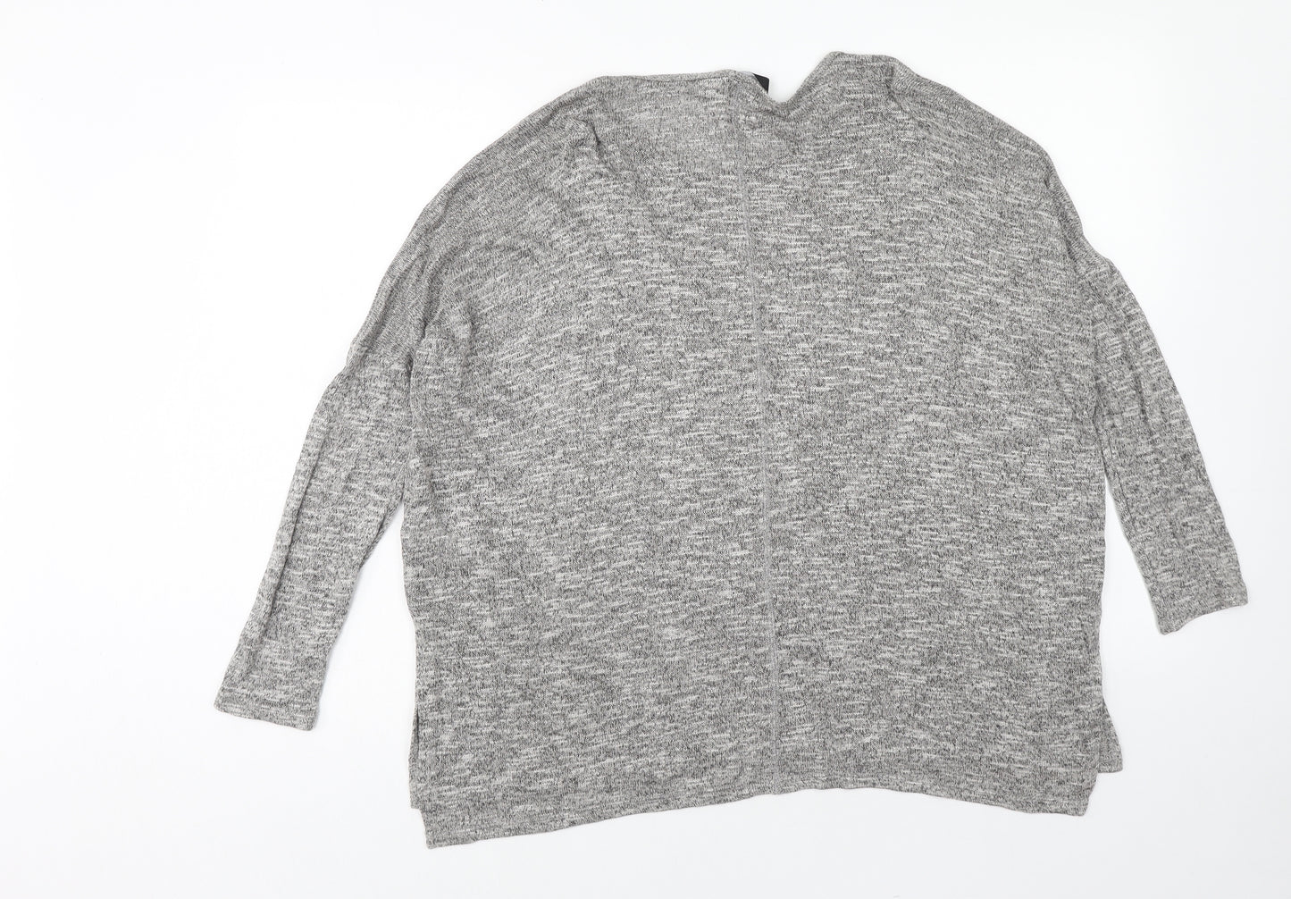 New Look Womens Grey Round Neck Viscose Pullover Jumper Size 12