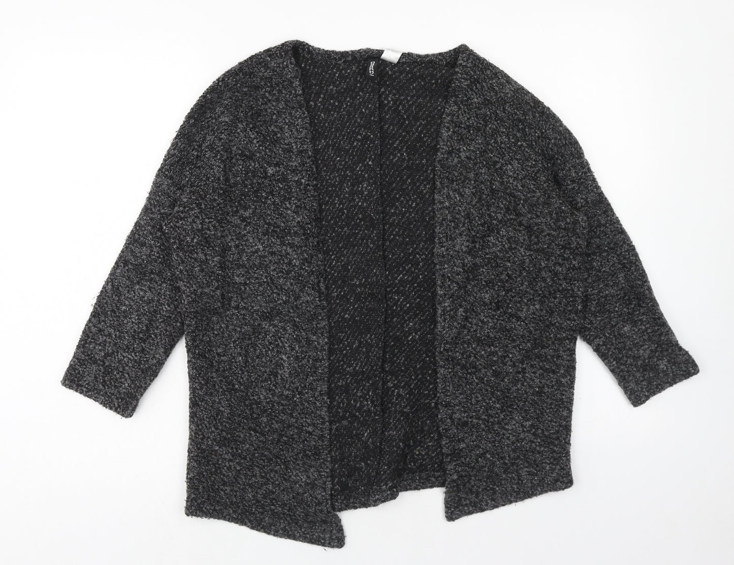 H&M Womens Grey V-Neck Acrylic Cardigan Jumper Size M