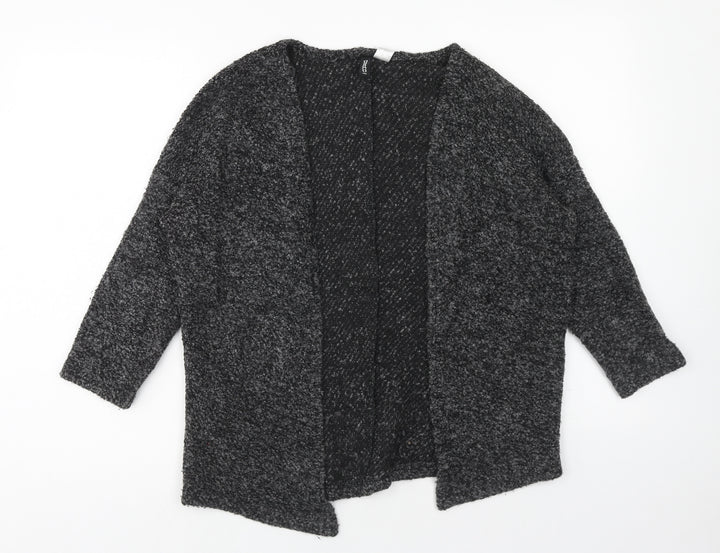 H&M Womens Grey V-Neck Acrylic Cardigan Jumper Size M
