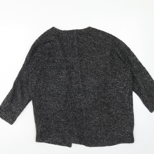 H&M Womens Grey V-Neck Acrylic Cardigan Jumper Size M