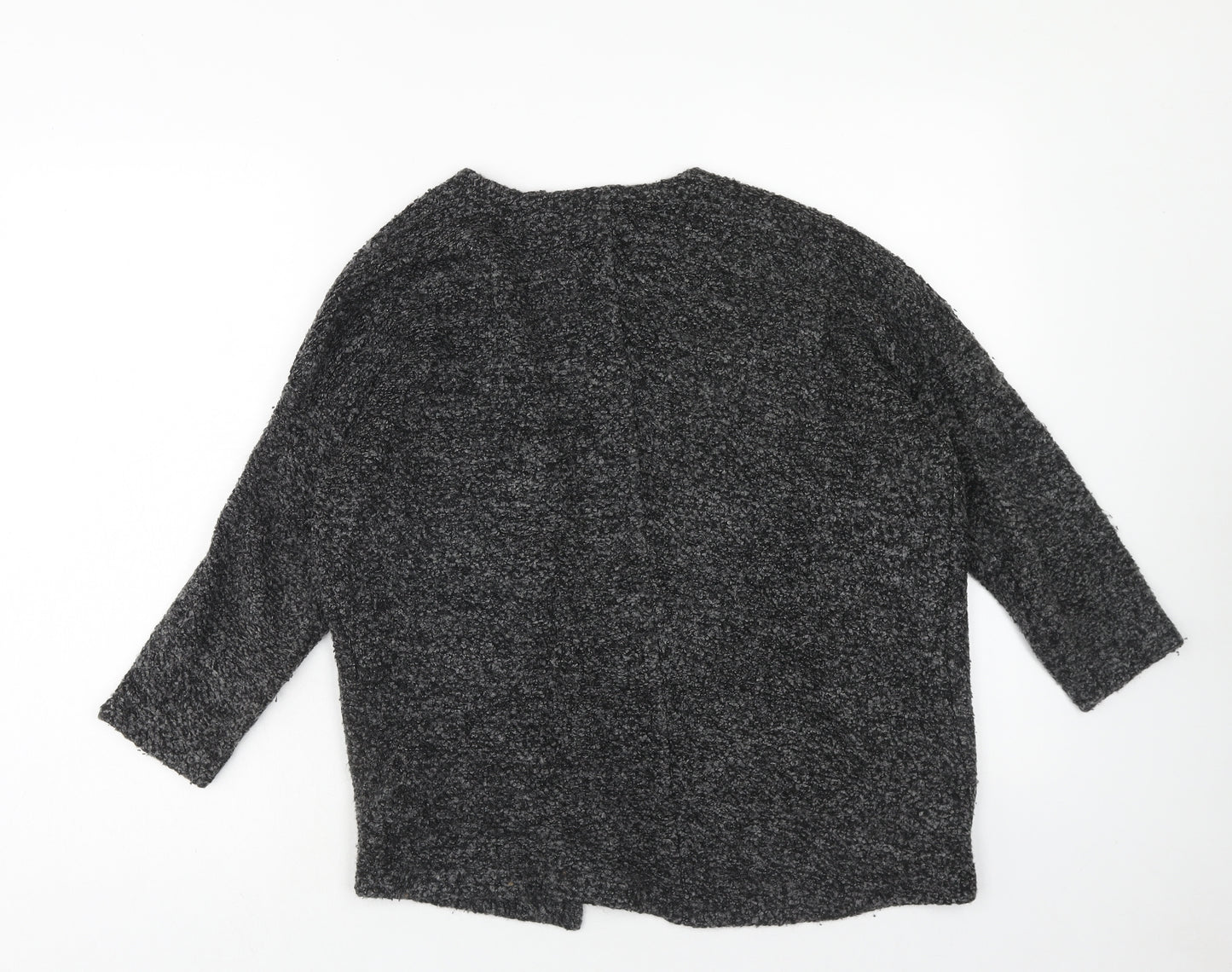 H&M Womens Grey V-Neck Acrylic Cardigan Jumper Size M