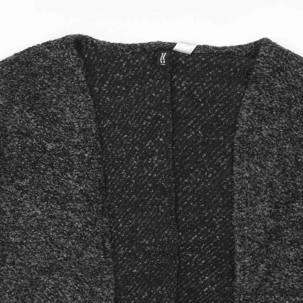 H&M Womens Grey V-Neck Acrylic Cardigan Jumper Size M