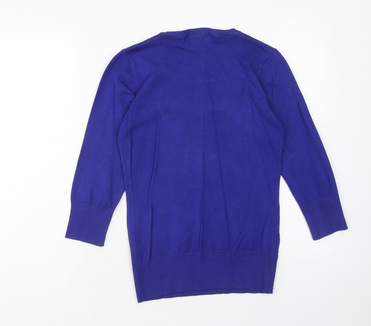 Austin Reed Womens Blue Scoop Neck Viscose Pullover Jumper Size S
