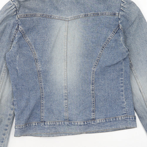 Todays Women Womens Blue Jacket Size 8 Button