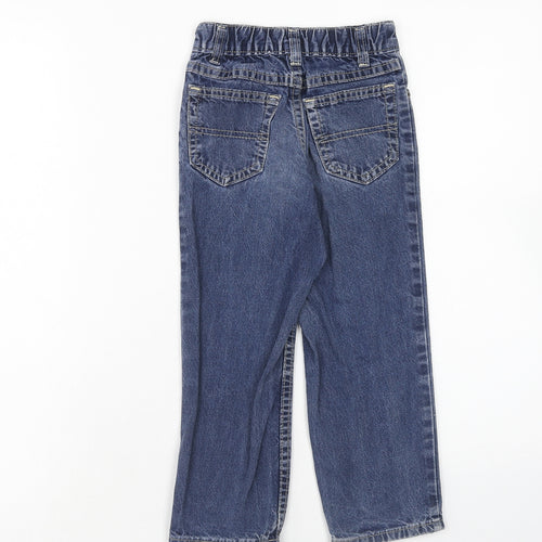 Marks and Spencer Boys Blue Cotton Straight Jeans Size 4XL Regular Zip