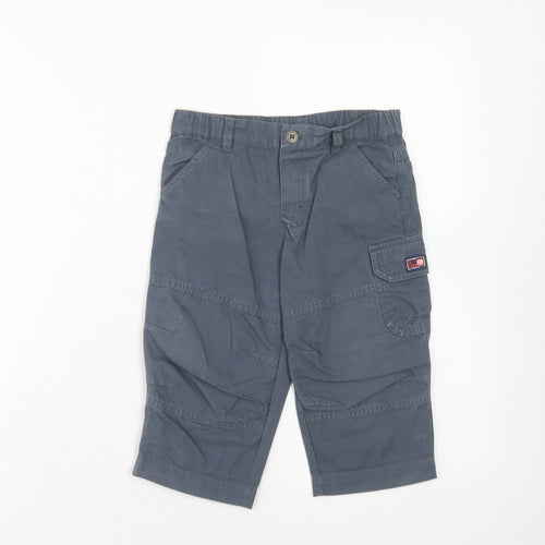 Ladybird Boys Grey Cotton Cargo Trousers Size 12-18 Months L50 cm Button