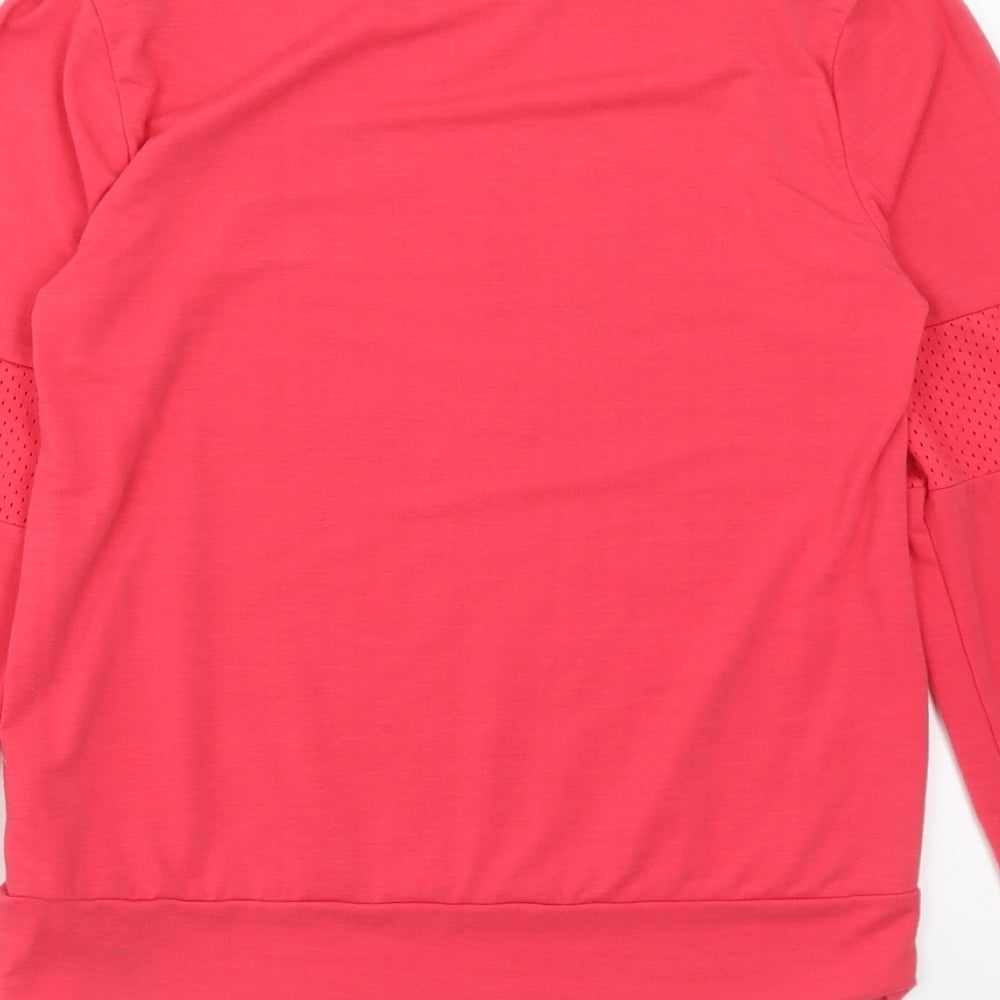 M&Co Girls Pink Polyester Basic T-Shirt Size 13 Years Crew Neck Pullover - 92 Print