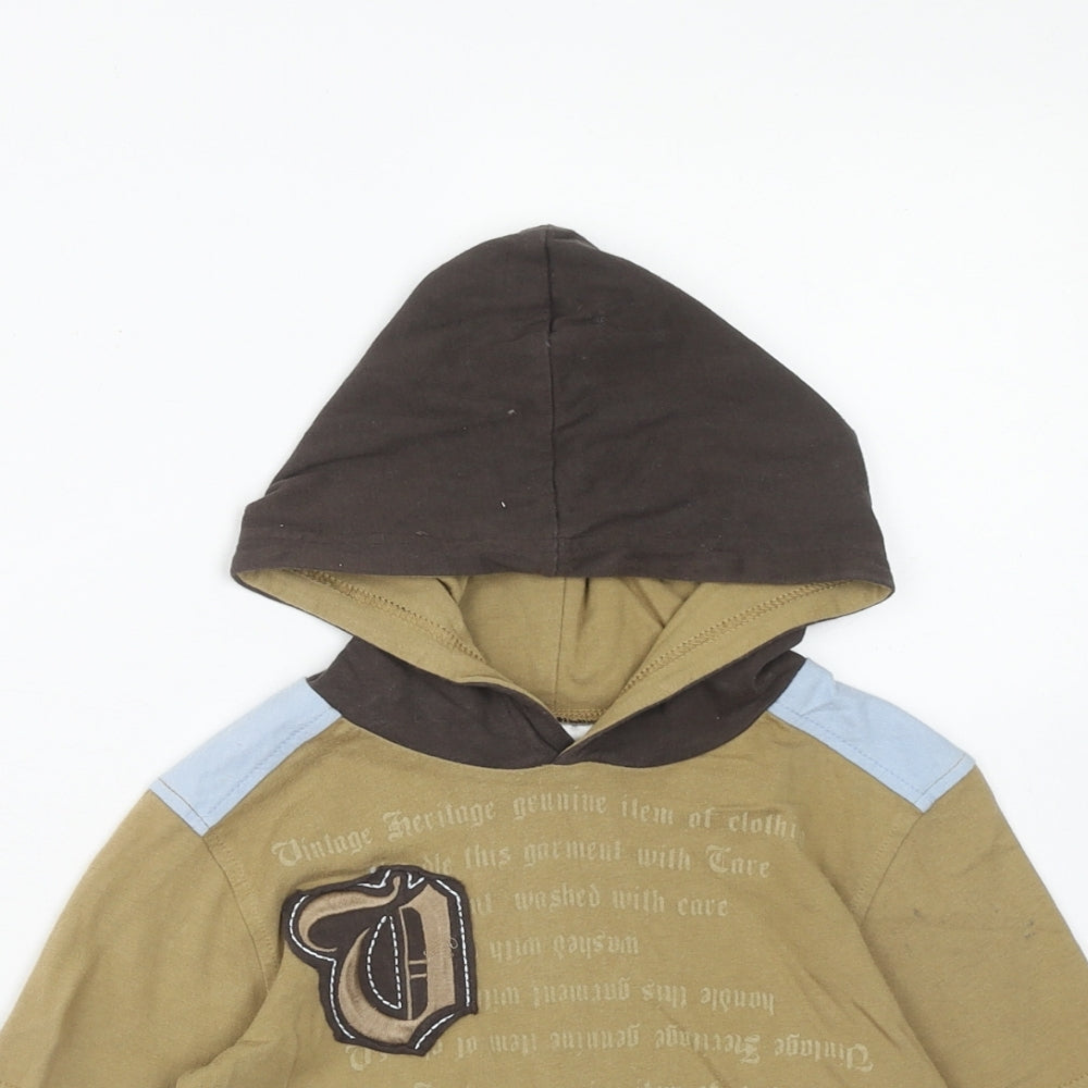Ladybird Boys Brown Cotton Pullover Hoodie Size 2 Years Pullover - 1.5-2 Years