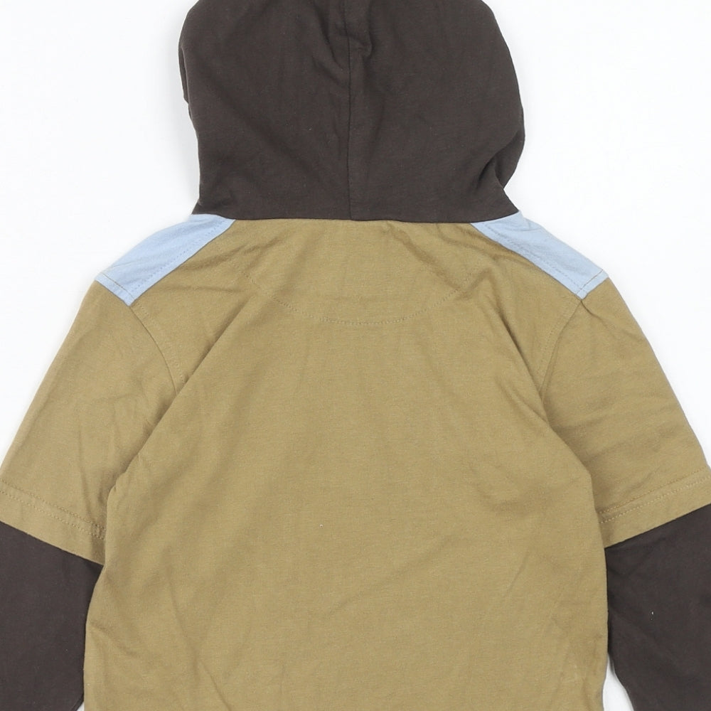 Ladybird Boys Brown Cotton Pullover Hoodie Size 2 Years Pullover - 1.5-2 Years