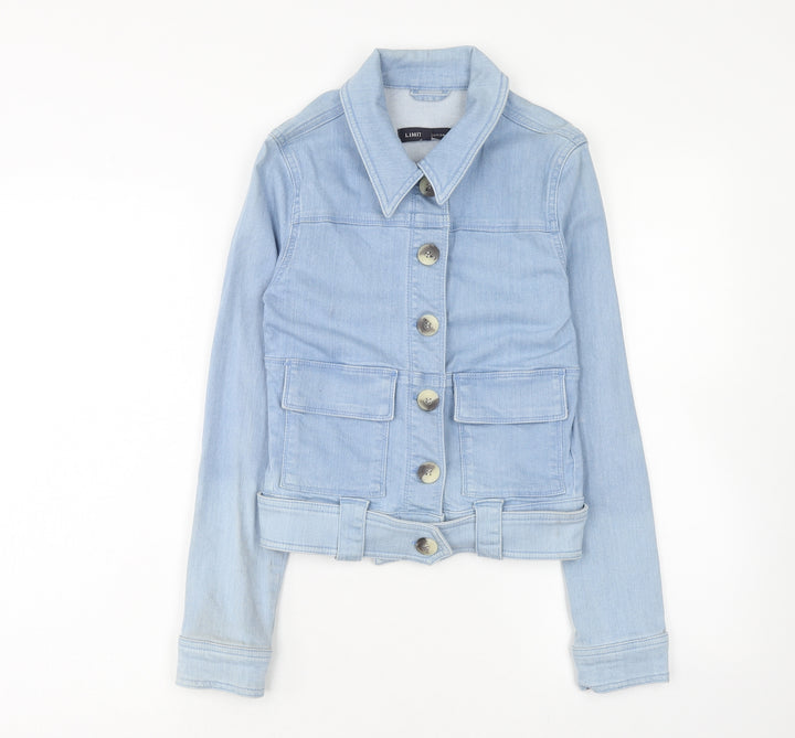Marks and Spencer Womens Blue Jacket Size 6 Button