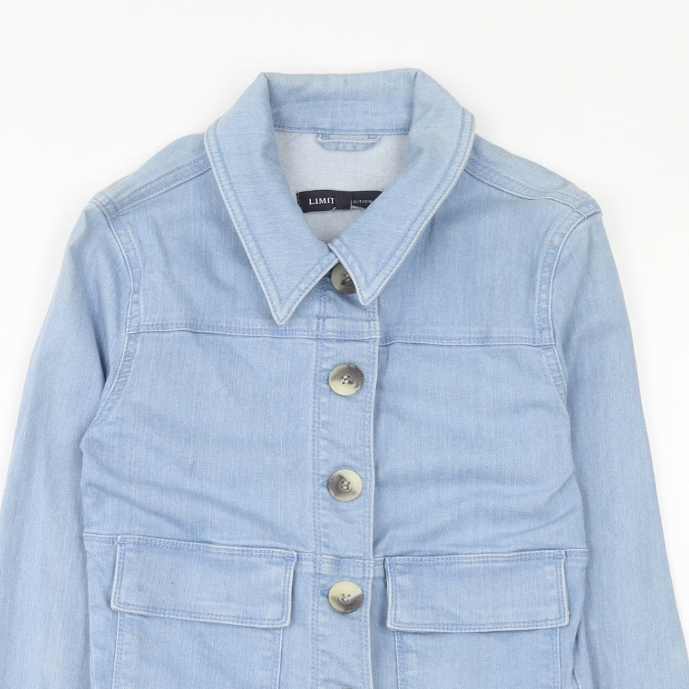 Marks and Spencer Womens Blue Jacket Size 6 Button
