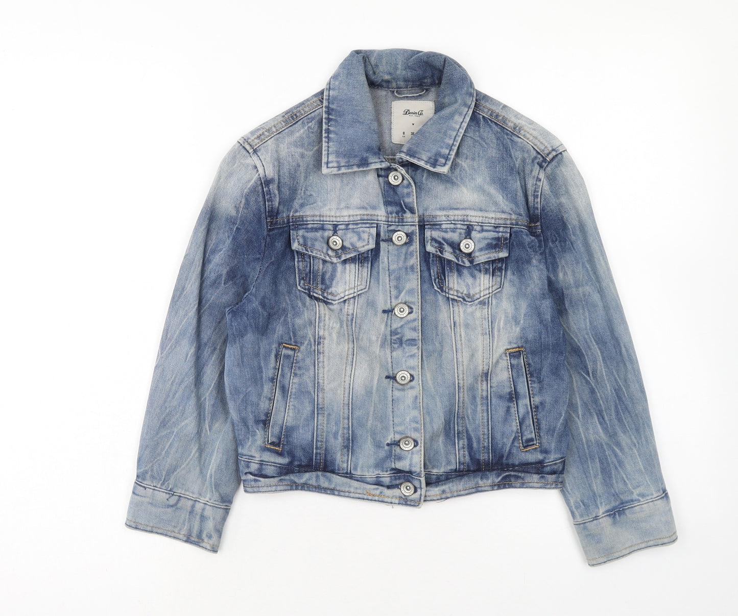 Debenhams Womens Blue Jacket Size 8 Button