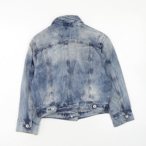 Debenhams Womens Blue Jacket Size 8 Button