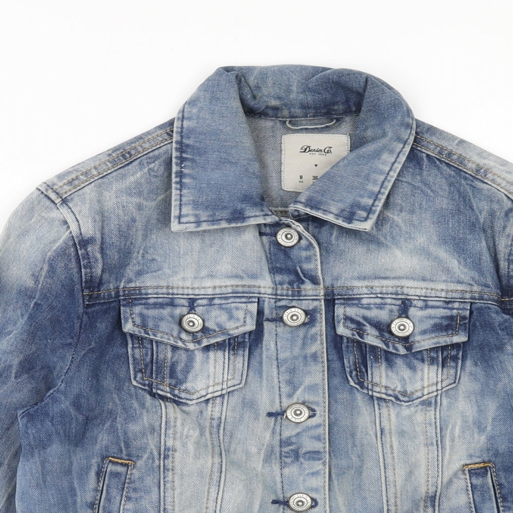 Debenhams Womens Blue Jacket Size 8 Button