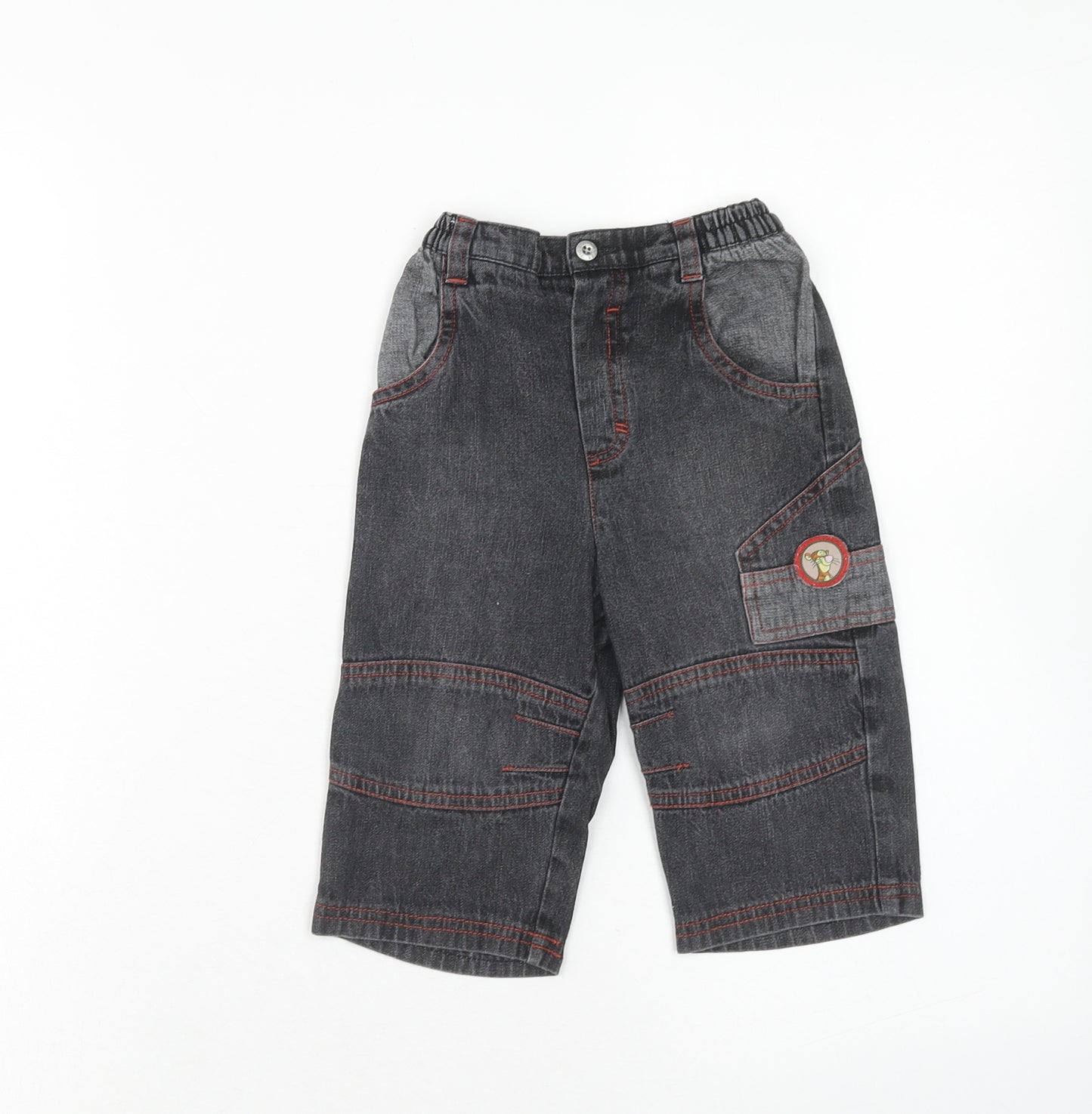 Ladybird Boys Grey Cotton Cargo Trousers Size 9-12 Months L50 cm Pullover