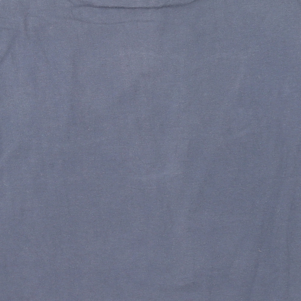 Rebel Boys Blue Cotton Basic T-Shirt Size 3-4 Years Round Neck Pullover