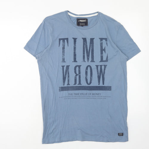 Produkt Mens Blue Cotton T-Shirt Size M Round Neck