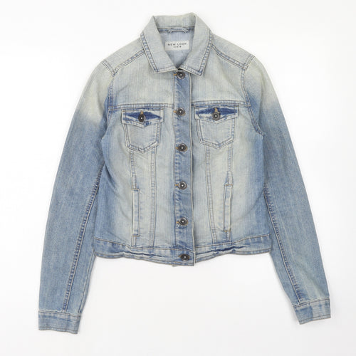 New Look Womens Blue Jacket Size 8 Button