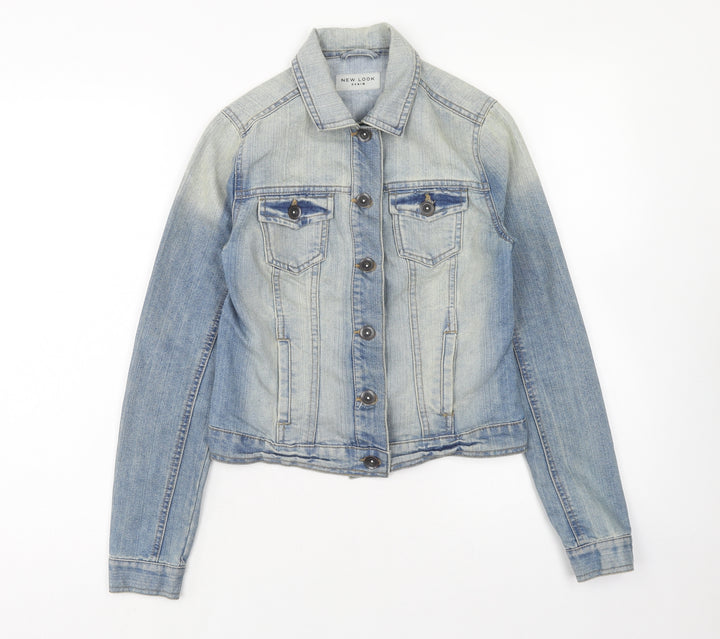New Look Womens Blue Jacket Size 8 Button