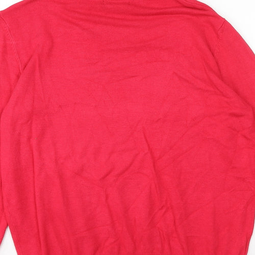 Papaya Womens Red Roll Neck Viscose Pullover Jumper Size 16