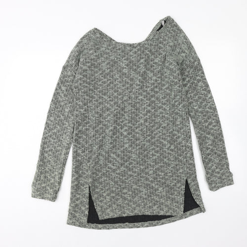 NEXT Womens Green Boat Neck Polyester Tunic Jumper Size 6