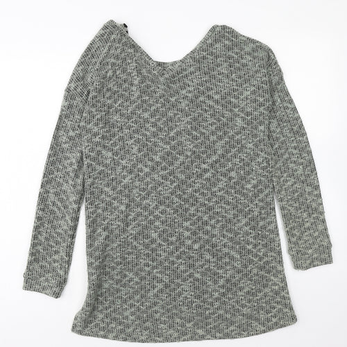 NEXT Womens Green Boat Neck Polyester Tunic Jumper Size 6