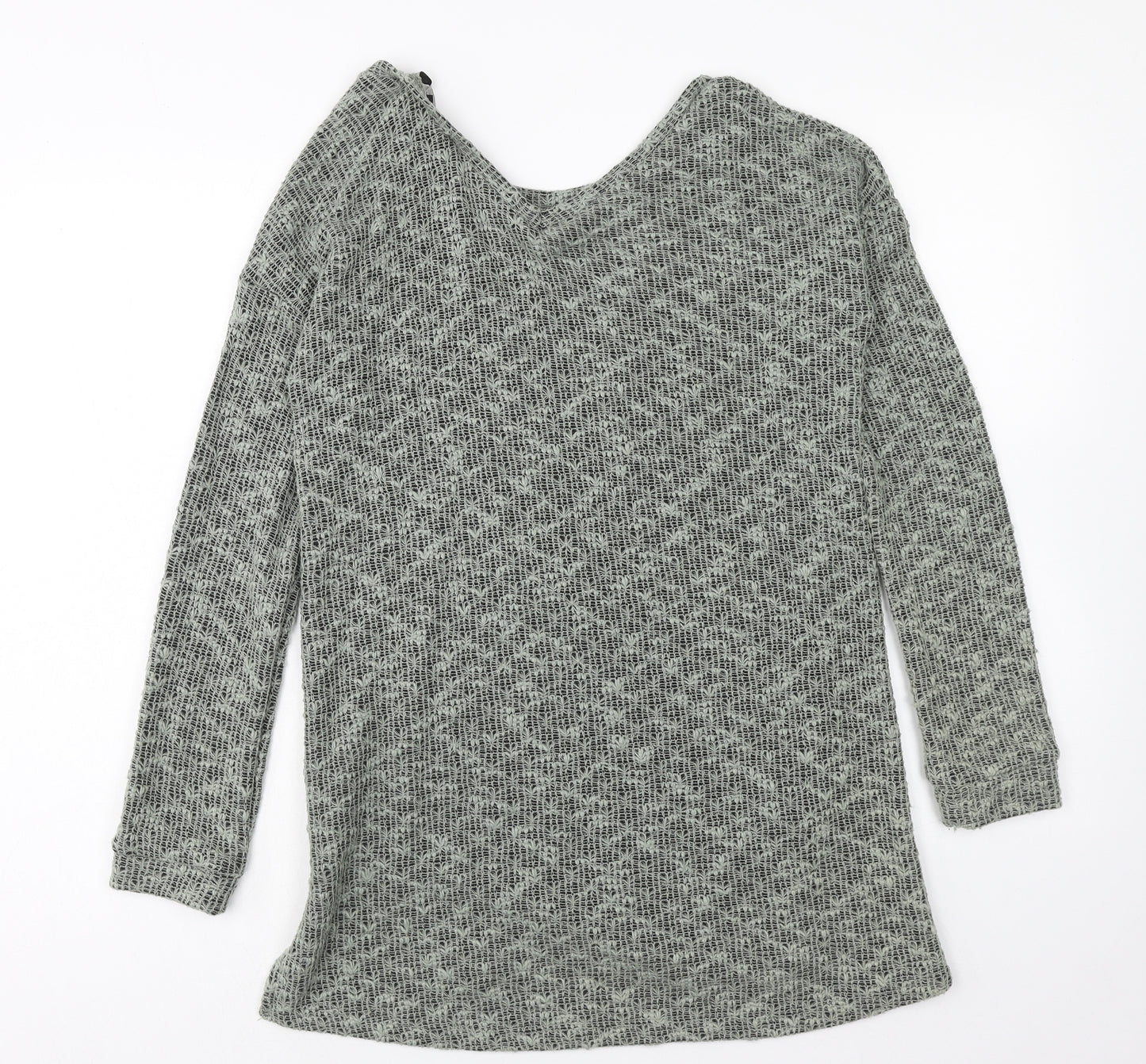 NEXT Womens Green Boat Neck Polyester Tunic Jumper Size 6