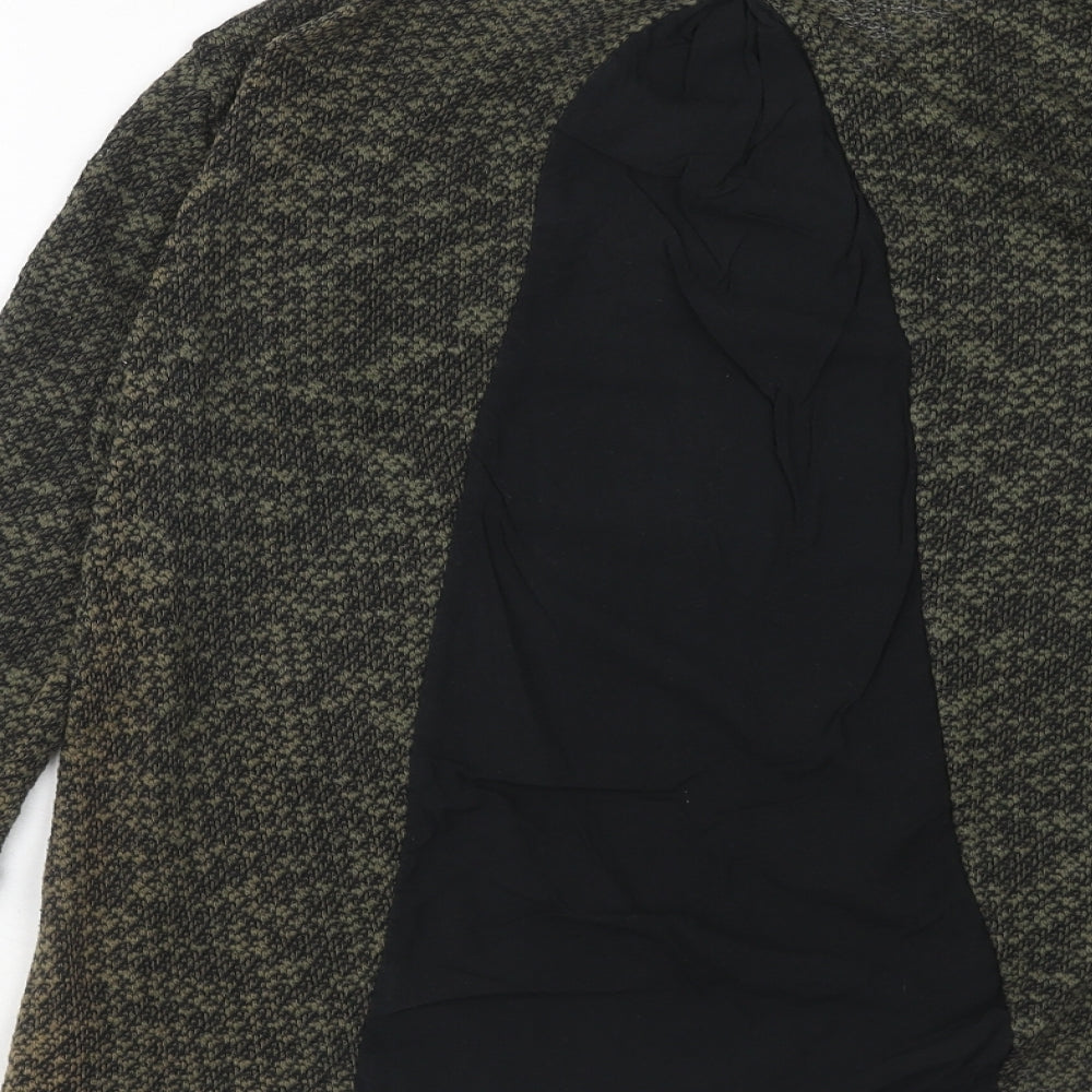 Marks and Spencer Womens Green Round Neck Cotton Pullover Jumper Size 12