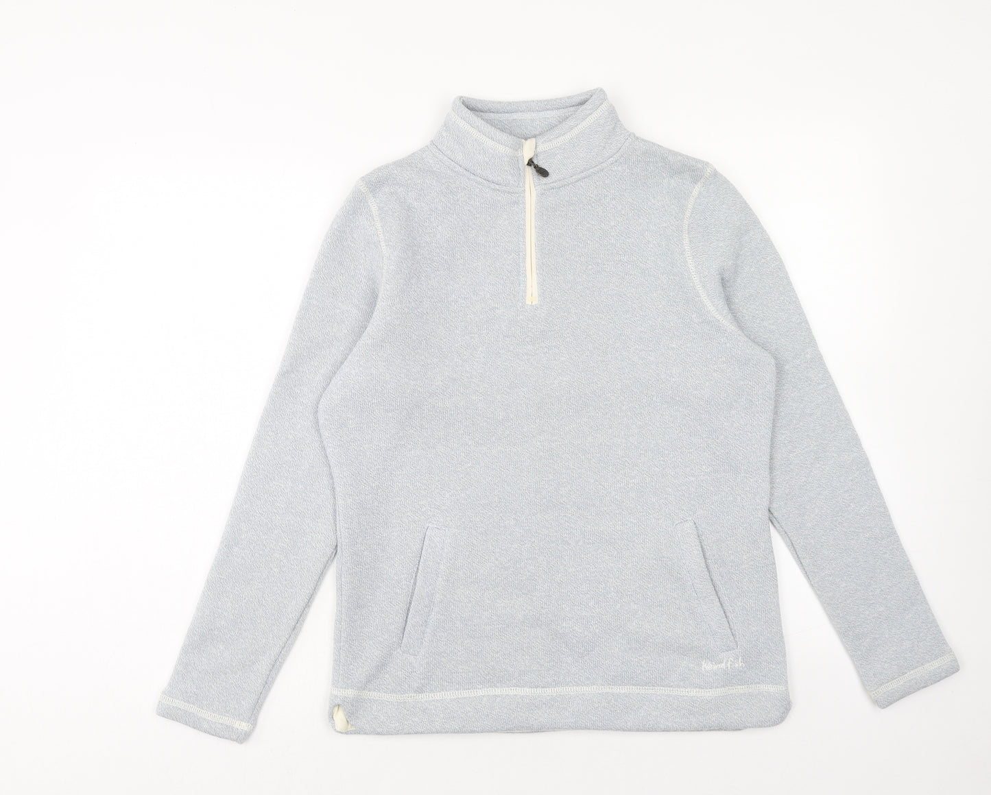 Weird Fish Womens Blue Polyester Pullover Sweatshirt Size 10 Zip
