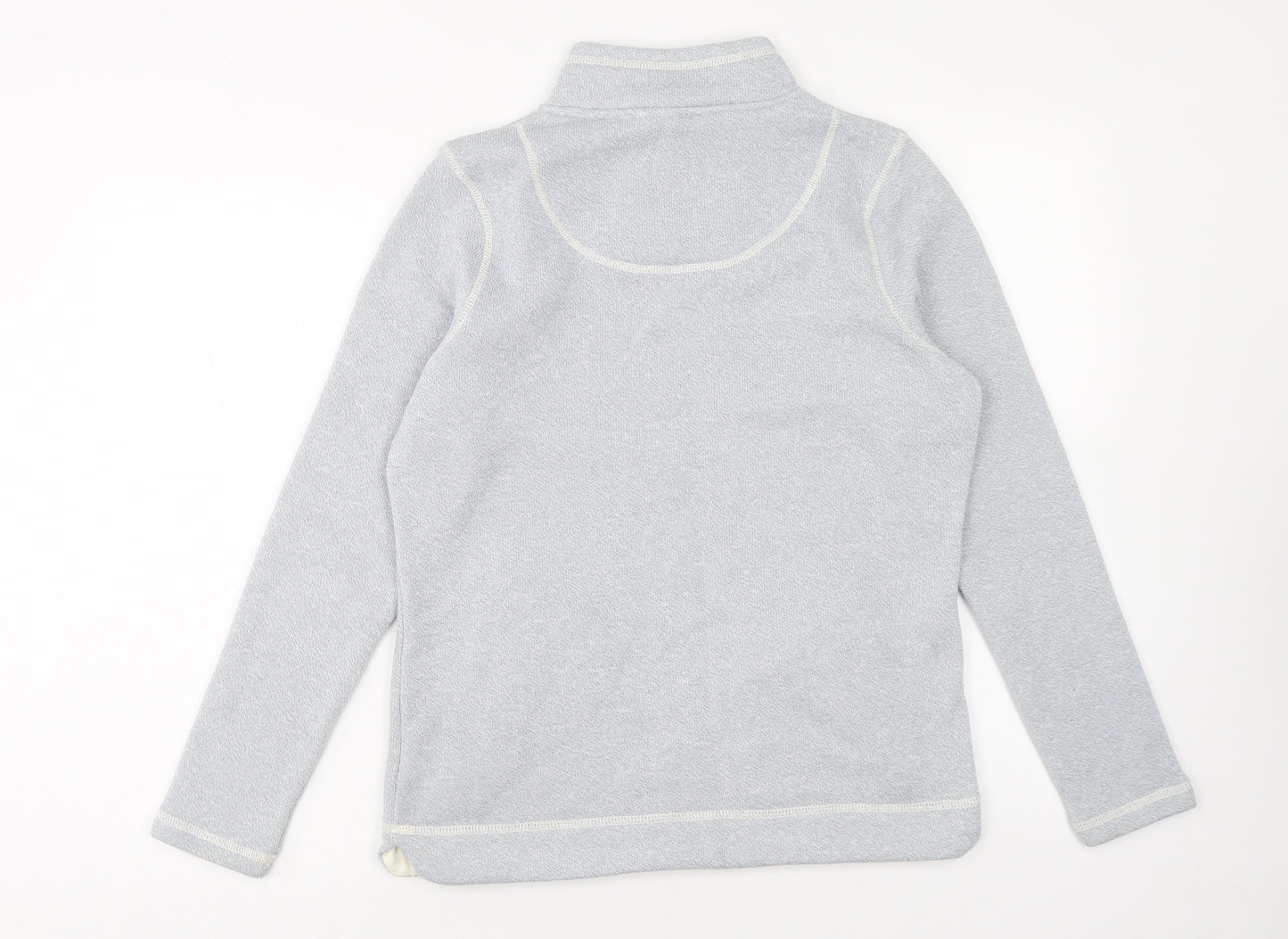 Weird Fish Womens Blue Polyester Pullover Sweatshirt Size 10 Zip