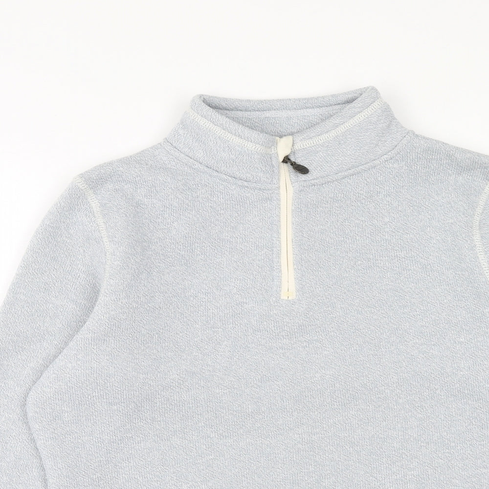 Weird Fish Womens Blue Polyester Pullover Sweatshirt Size 10 Zip
