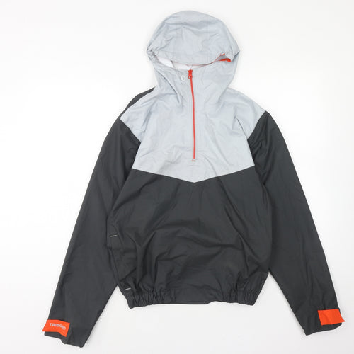 DECATHLON Mens Black Anorak Coat Size XS Zip