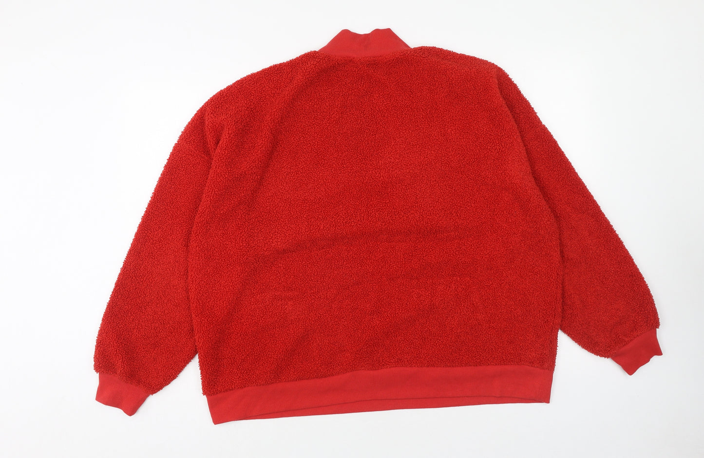New Look Womens Red Polyester Pullover Sweatshirt Size 18 Zip