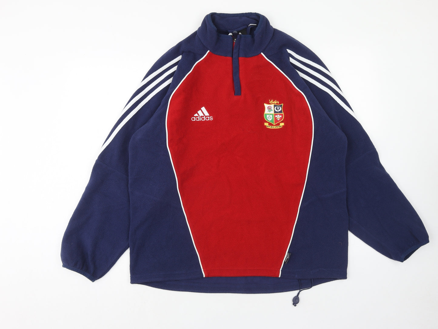 adidas Mens Blue Polyester Pullover Sweatshirt Size S - Lions Rugby