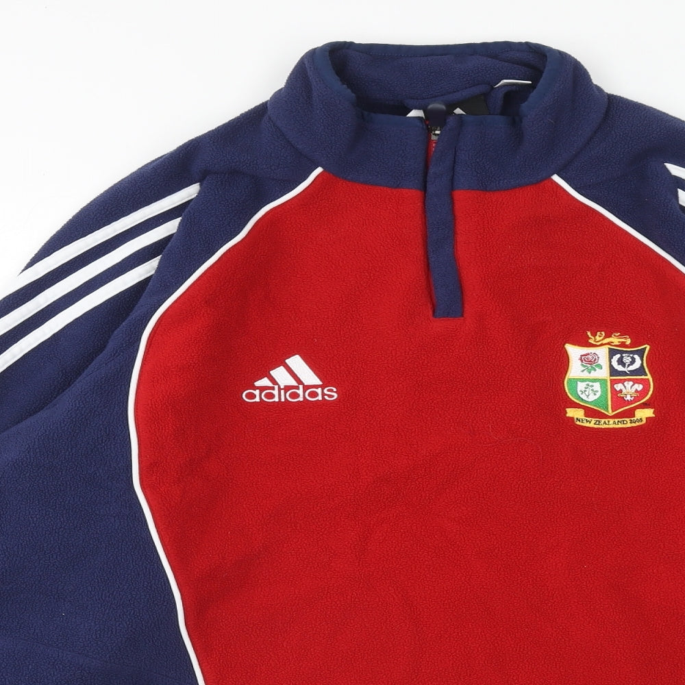 adidas Mens Blue Polyester Pullover Sweatshirt Size S - Lions Rugby