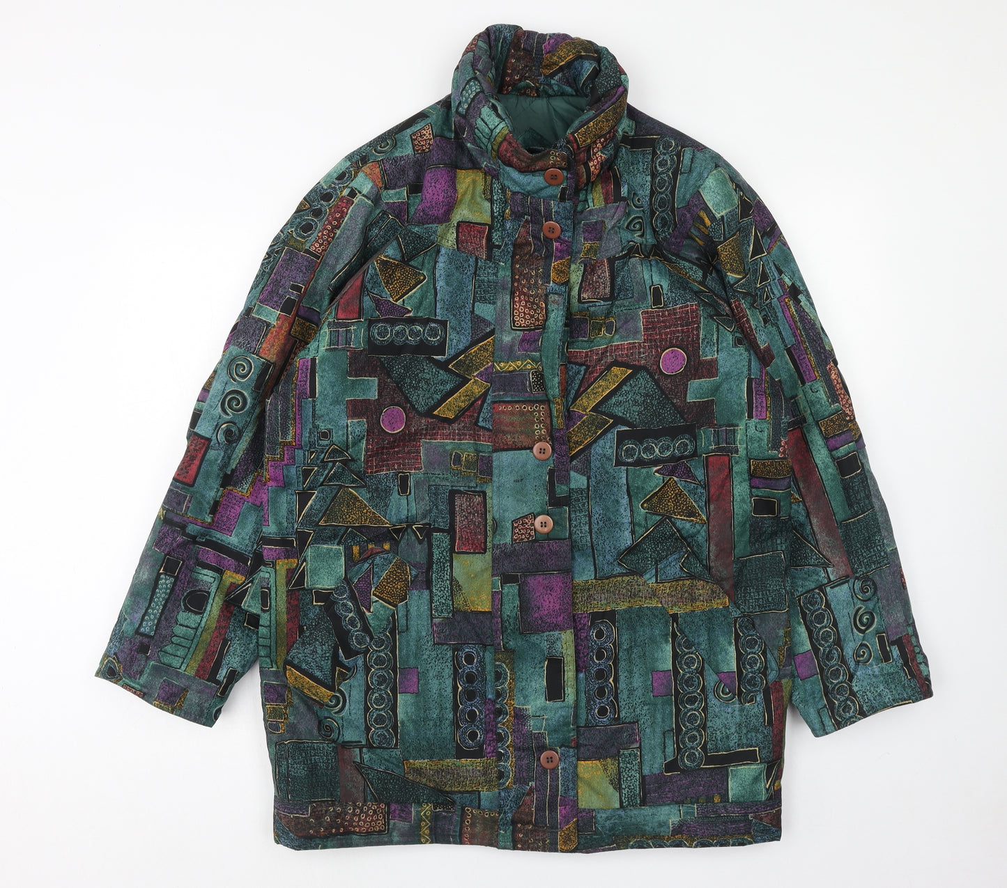 House of Fraser Womens Multicoloured Geometric Jacket Size 10 Zip