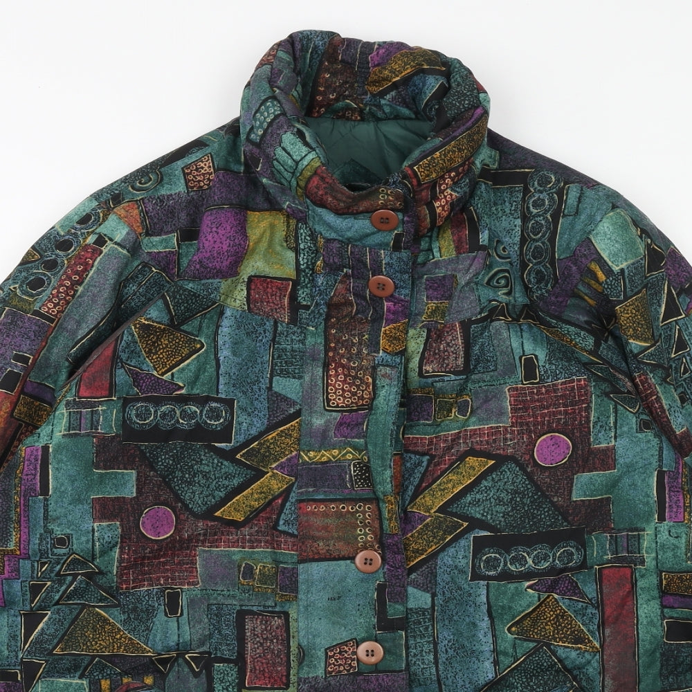 House of Fraser Womens Multicoloured Geometric Jacket Size 10 Zip
