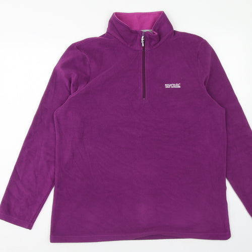 Regatta Womens Purple Polyester Pullover Sweatshirt Size 18 Zip