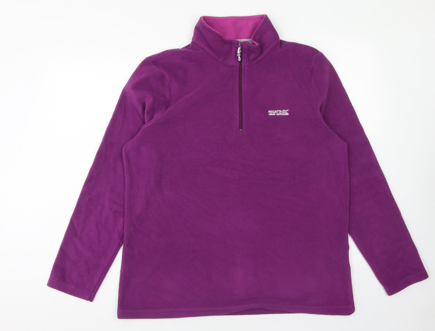 Regatta Womens Purple Polyester Pullover Sweatshirt Size 18 Zip