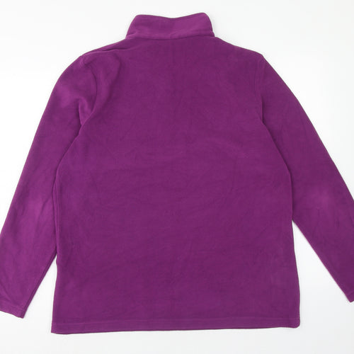 Regatta Womens Purple Polyester Pullover Sweatshirt Size 18 Zip
