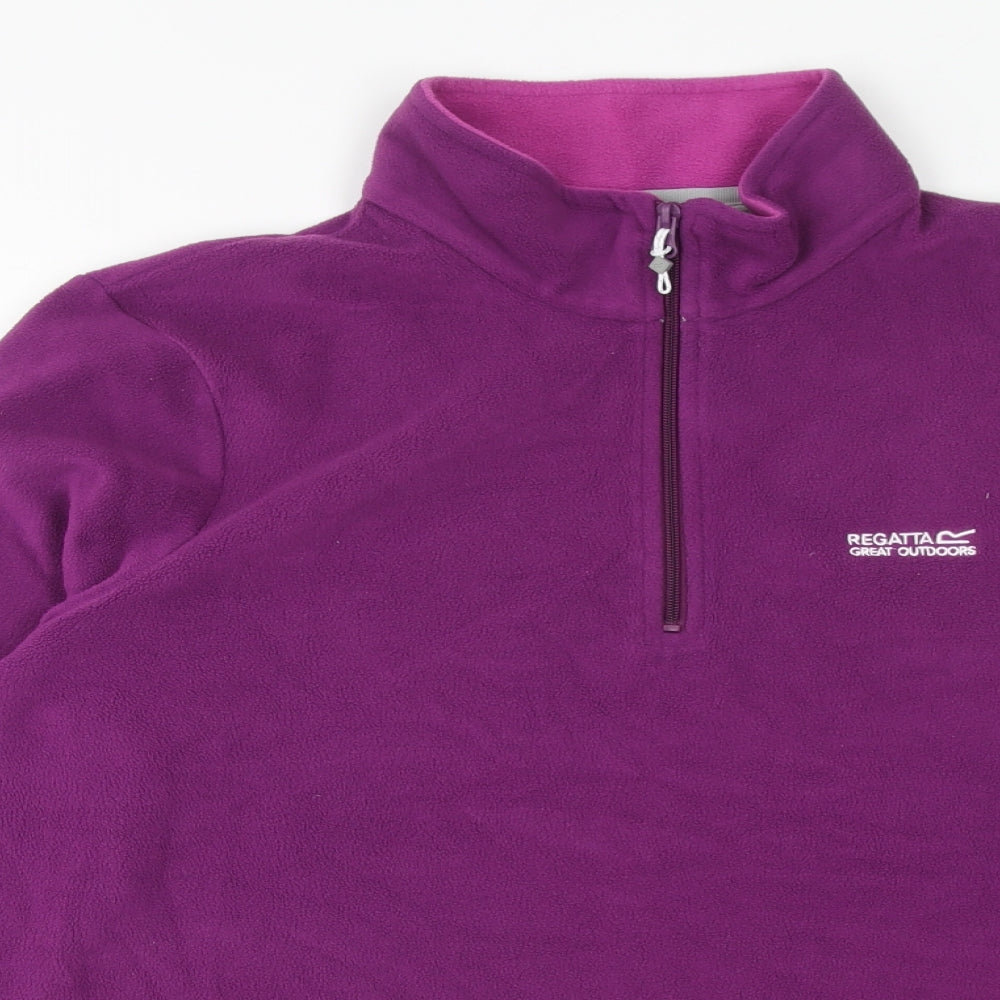 Regatta Womens Purple Polyester Pullover Sweatshirt Size 18 Zip