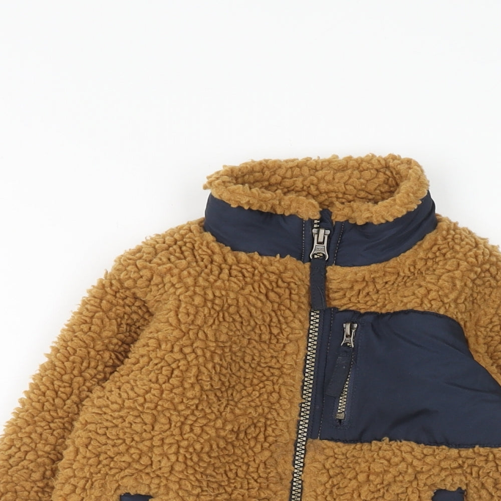 John Lewis Boys Brown Jacket Size 2 Years Zip