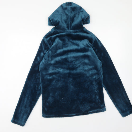 Mountain Warehouse Womens Blue Polyester Full Zip Hoodie Size 12 Zip