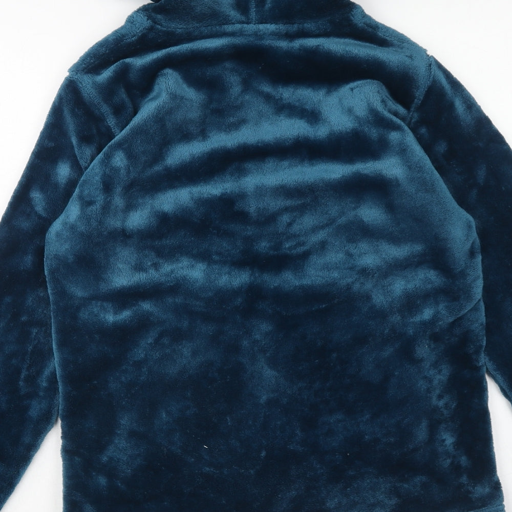 Mountain Warehouse Womens Blue Polyester Full Zip Hoodie Size 12 Zip