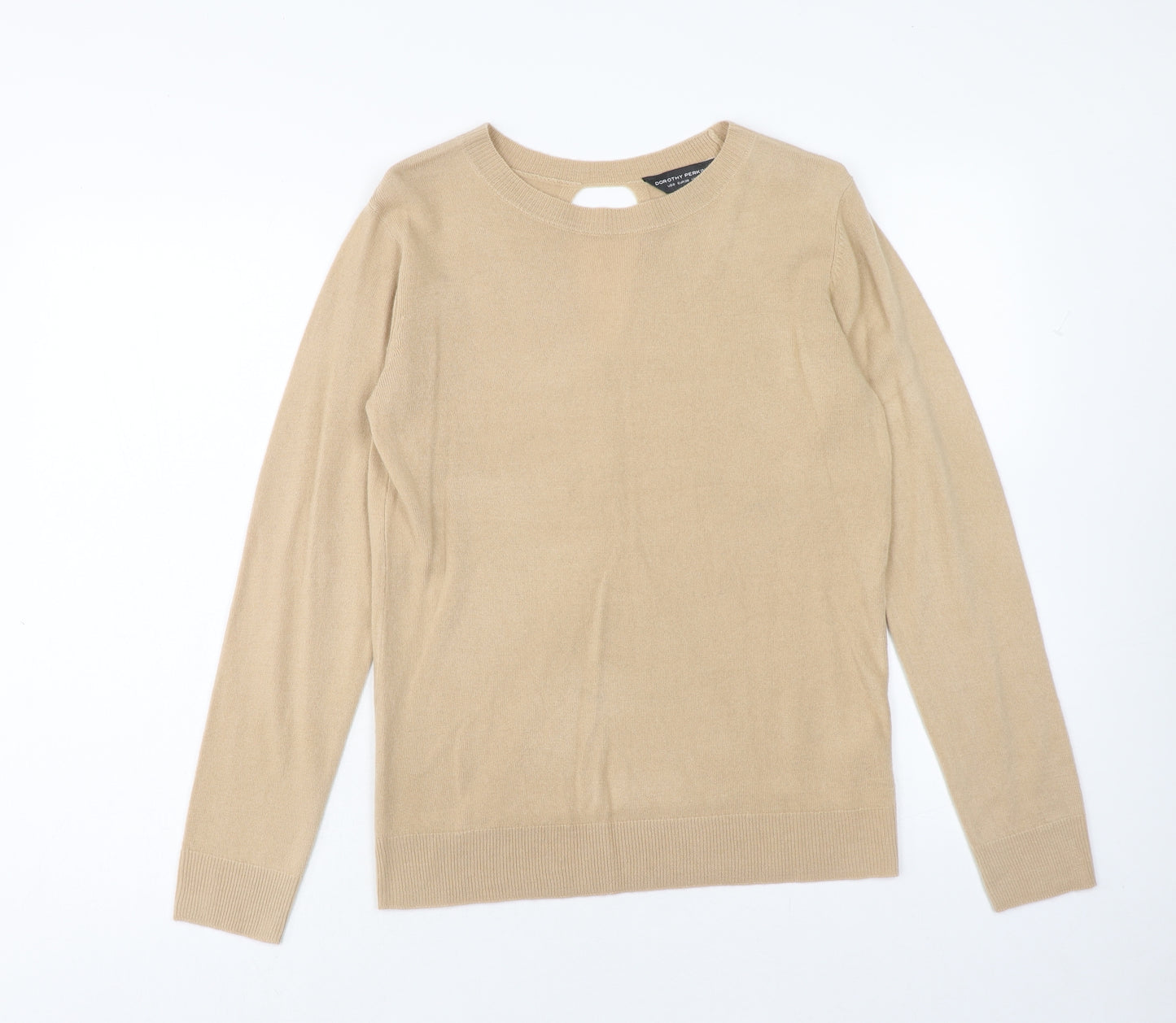 Dorothy Perkins Womens Brown Round Neck Acrylic Pullover Jumper Size 10