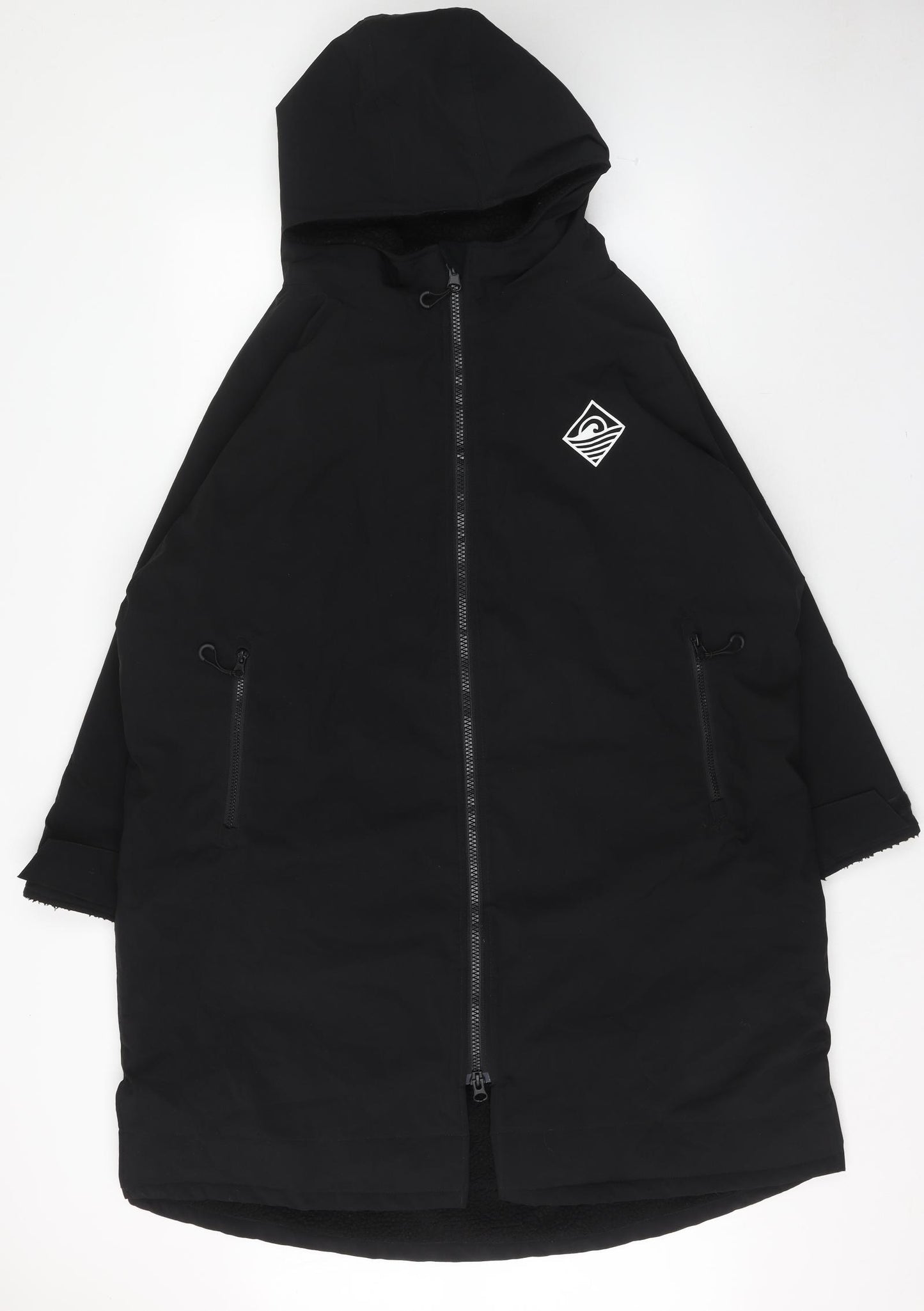 Primark Womens Black Jacket Size S Zip - Changing Robe