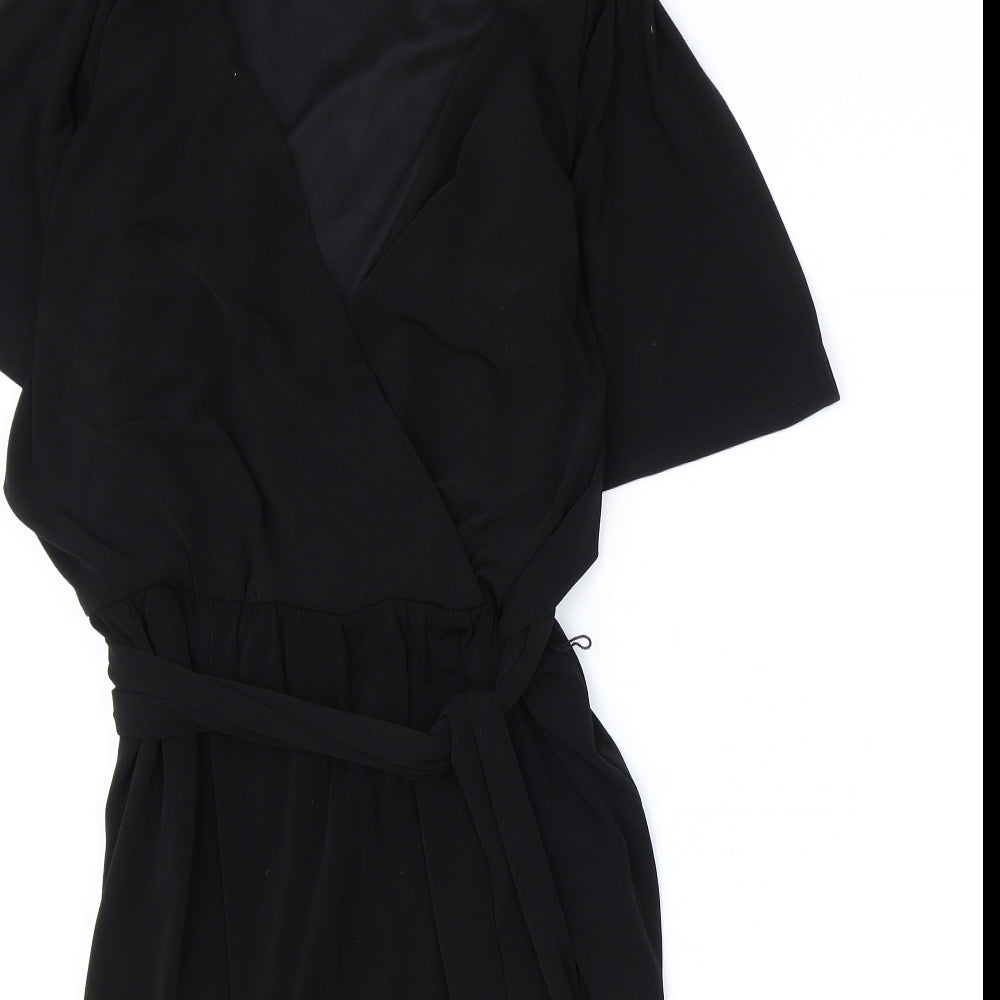 London Times Womens Black Polyester A-Line Size 10 V-Neck Pullover