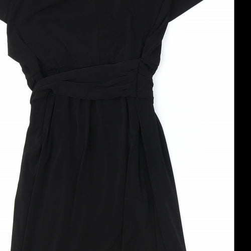 London Times Womens Black Polyester A-Line Size 10 V-Neck Pullover
