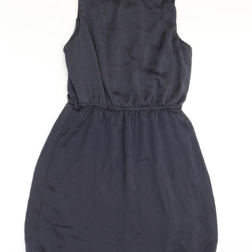 F&F Womens Green Polyester Skater Dress Size 12 Scoop Neck Pullover